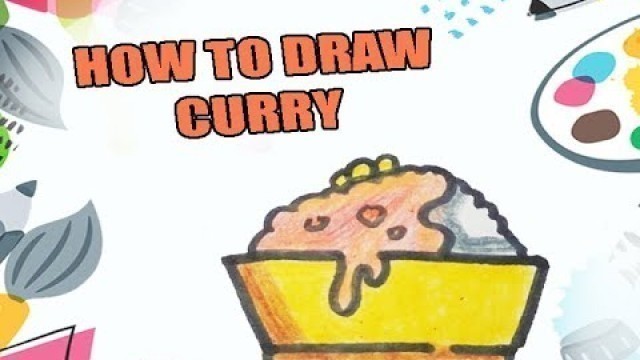 'HOW TO DRAW CURRY | YUMMY FOOD DRAWING CURRY RICE BOWL | EASY DRAWING TUTORIAL STEP BY STEP #shorts'