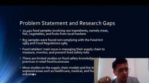 'Video 10 : DEVELOPING A SUPPLY CHAIN MODEL WITH INTEGRATING FOOD SAFETY PRACTICES IN SUPPLY'