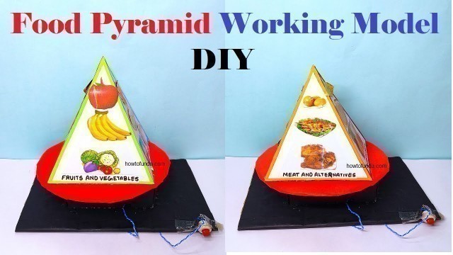 'food pyramid working model science project for science exhibition - diy - simple | howtofunda'