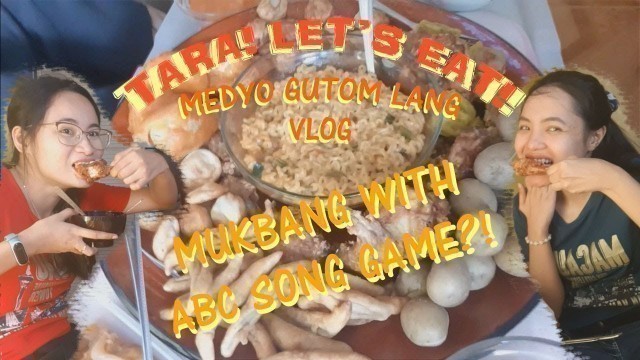 'MUKBANG| PINOY STREET FOODS + CHICKEN + RAMYEON| RANDOM ABC SONG GAME!| BEL&MENG TV'