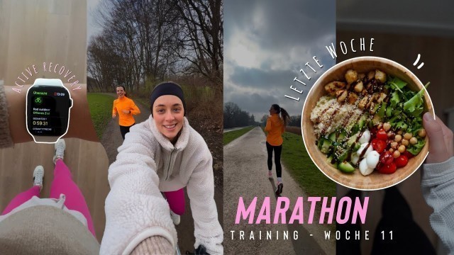 'MARATHON TRAINING | Woche 11: Es geht los! Tapering, Food Diary + Active Recovery'