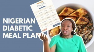 'Nigerian Diabetic Meal Plan'