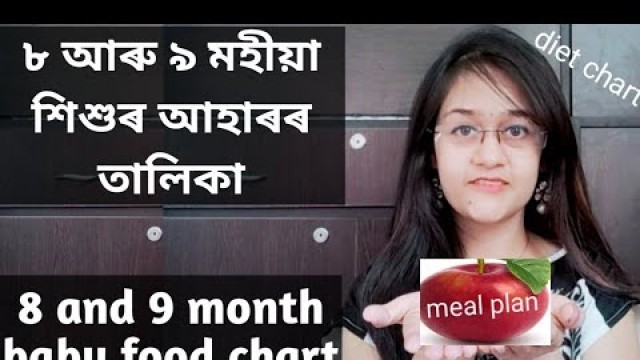 '8 and 9 month baby food chart(in assamese)।৮ আৰু ৯ মহীয়া শিশুৰ আহাৰৰ তালিকা।diet chart Assamese food'