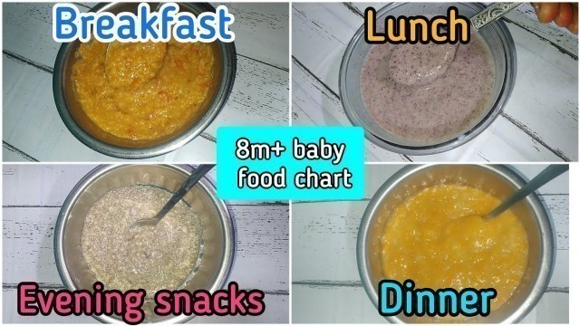 '8 மாத குழந்தைகளுக்கு full day food chart || best weight gaining baby food || baby food recipes tamil'