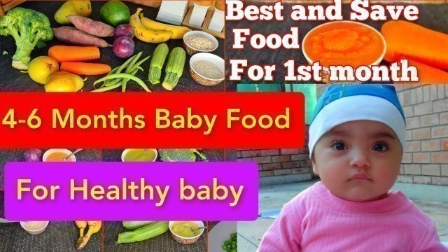 '4 to 6 Months baby Food  | Food Chart and diet plan for4 to 6 months baby #babyfood #healthybabyfood'