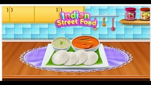 'Indian Street Food Game -How to Prepare Idly Sambar Recipe'