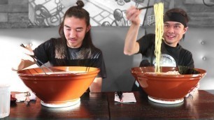 'GIANT Ramen Challenge (vs Morgan) (3,000,000 Sub Video!)'