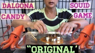 'THROWBACK: HOW TO MAKE DALGONA CANDY  (SQUID GAME CANDY) KOREAN STREET FOOD EATING SOUND'