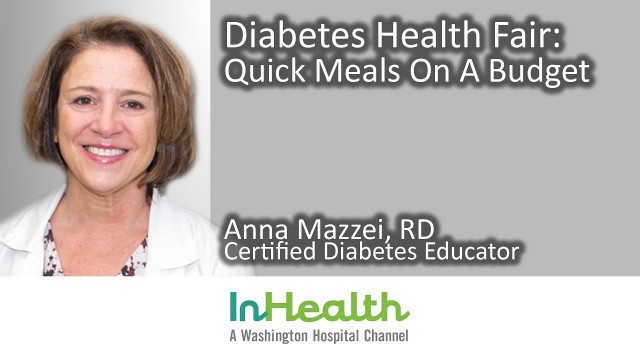 'Diabetes Health Fair: Quick Meals On A Budget'