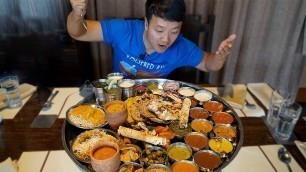 'MASSIVE Plate of INDIAN FOOD (Thali) Over 30 ITEMS!!!'