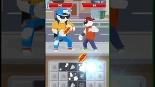 'Match Hit – Street fighting with street food Game | match hit - Puzzle Fighter gameplay #shorts'