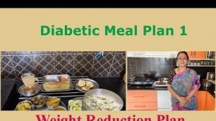'Healthy  Full Day  Diabetic Meal Plan  1 !!  Indian Vegetarian!!  Good for weight reduction !'