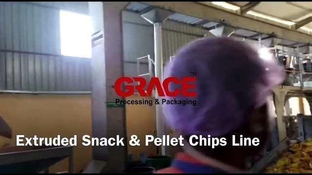 'Extruded Kurkure Snack and Pellet Chips Frying Line with Multihead VFFS Packaging Machine | GRACE'