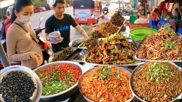 'Most Popular Cambodian street food | Delicious Exotic Foods, Cricket, small fish, frogs & More'