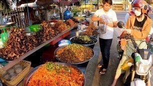 'Best Cambodian street food, Yummy exotic foods & Fried Noodles in Phnom Penh 2023'