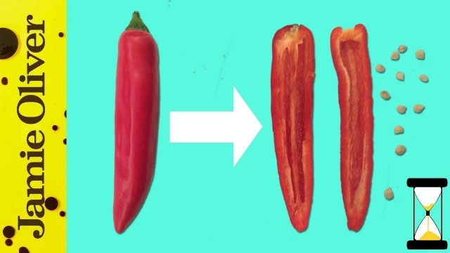 'How To De-seed a Chilli | Jamie’s 1 Minute Tips'