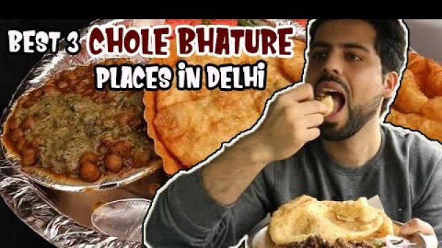 'Delhi ke sabse best 3 chole bhature || Indian Street Food at its best .'