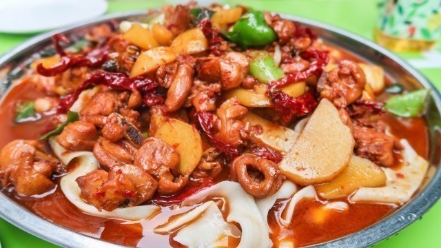 'Halal Street Food Journey To Islamic China | Xinjiang HUGE CHICKEN PLATE on the Chinese Silk Road'