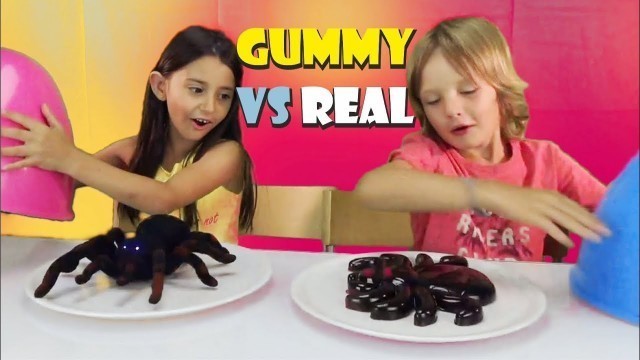 'Real vs. Gummy Challenge ita - Cibo reale vs Cibo gommoso sfida - Real food vs gummy food'