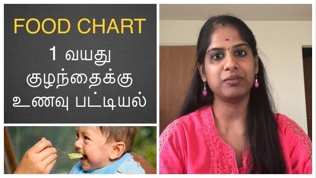 'Food Chart 1 Year Old(English Subtitles)| 1 வயது குழந்தை உணவு முறை | Tamil Tips'