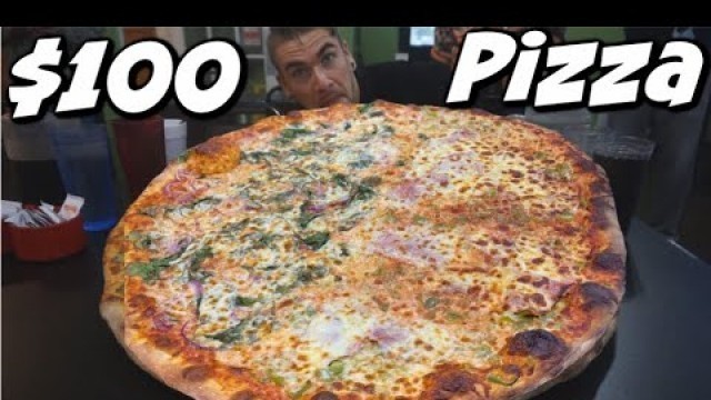 '$100 GIANT PIZZA CHALLENGE IN MEMPHIS TENNESSEE | Rizzi\'s Cafe | Man Vs Food'