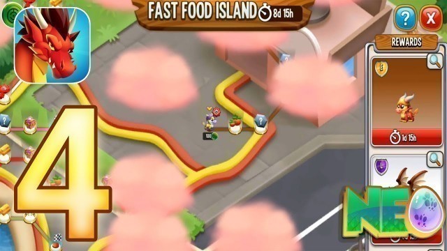 'Dragon City: Gameplay Walkthrough Part 4 - Fast Food Island (iOS, Android)'