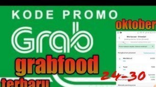 'Kode promo Grabfood terbaru oktober 2019'