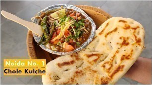 'Noida No.1 Butter Chole kulche Rs 60/- Only l Brahmaputra Market l Noida Street Food'