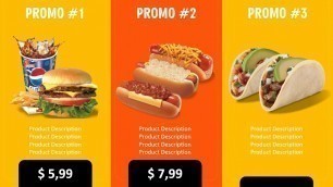 'Digital Signage PowerPoint Template - Food and Restaurant #2 (Digital Menu Board)'