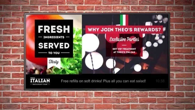 'Screentown Digital Signage | Restaurant Demonstration'