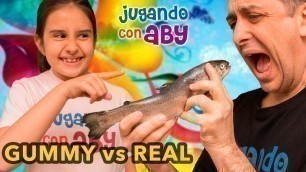 'GUMMY vs REAL Food Challenge con Aby'