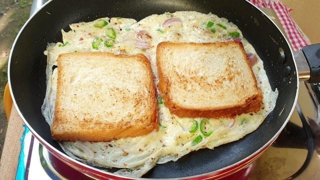 'Egg Omelet Sandwich | Egg Filling Omelette Toast Sandwich - Indian Street Food Idea | Village City'