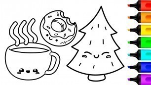 'Cute Food Coffee, Donut | Perfect Christmas'