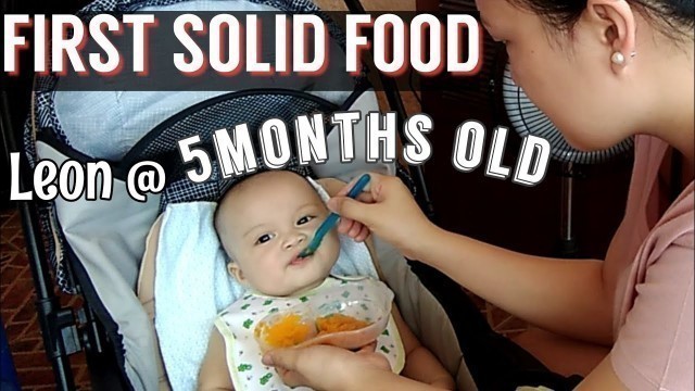 '5 MONTHS OLD BABY EATING ROUTINE - FIRST TIME TO EAT SOLIDS | MASHED VEGGIES - JAZZ GULAY'