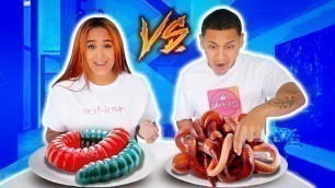 'REAL FOOD VS GUMMY FOOD CHALLENGE!'