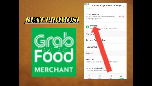 'Cara membuat diskon di grabfood merchant'