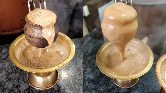 'TANDOORI CHAI | Extremely Hot Pot Tea | Indian Street Food'