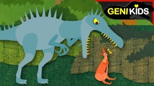 '▶Genikids Dino Movie◀ #3  Funny Dinosaurs in Hilarious Food Chain | Dinosaurs Short Cartoon for Kids'