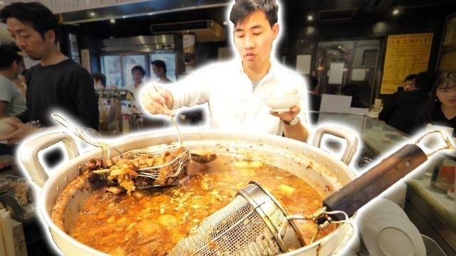 'Japanese Street Food Tour DEEP in Tokyo, Japan! TASTY Japanese BBQ + Pork Gyoza and AMAZING Sushi!'