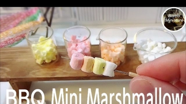 'Tiny food #119 『BBQ marshmallows 焼マシュマロ』How to make Miniature food (edible) Mini food ASMR ミニチュア料理'