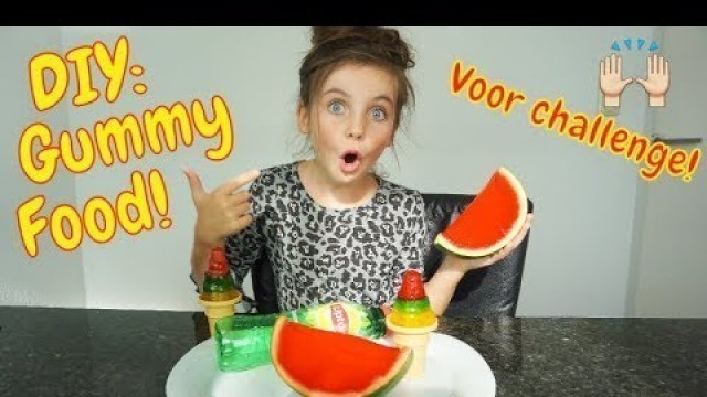 'DIY - Zelf Gummy Food Maken voor Gummy vs Real Food Challenge - Bibi'