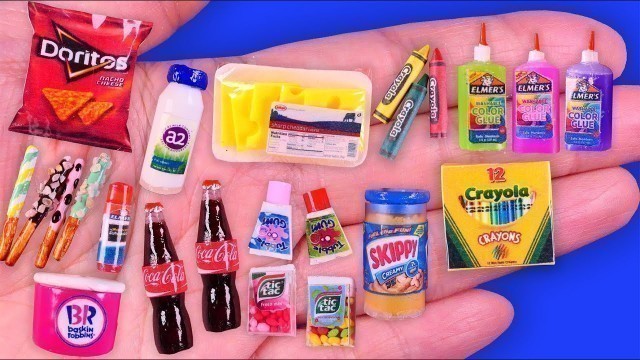 '15 DIY Miniature Food, Drink and School Supplies~ Hacks and Crafts~'