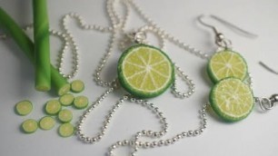 'Real Time Lime Cane Tutorial, Polymer Clay Miniature Food Tutorial'