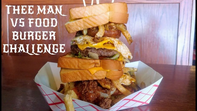 'THEE MAN VS FOOD BURGER CHALLENGE | Daytona Taproom | Daytona Beach Florida | Massive Burger'