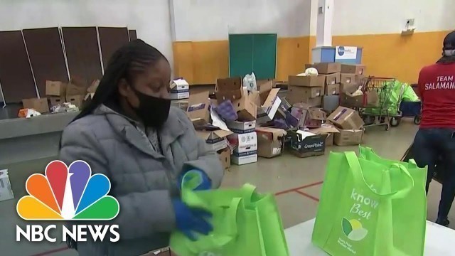 'Long Lines Form At Food Banks Ahead Of Thanksgiving | NBC Nightly News'