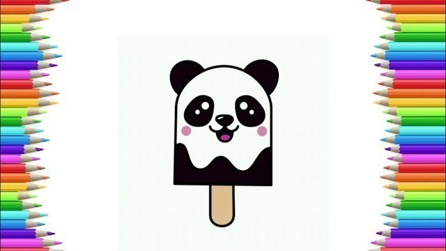 'How to Draw Panda Ice Cream - Cute Food Easy Drawing Lesson'