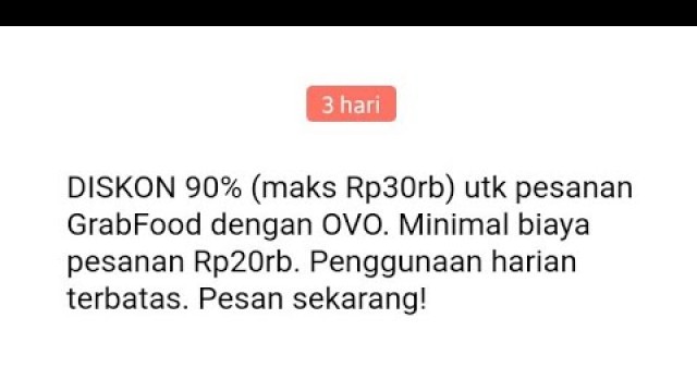 'Kumpulan Kode Promo Grabfood diskon 90% auto kenyang'