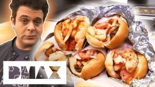 'Adam vs The Fat Sandwich Challenge | Man V Food'