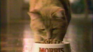 'morris 9 lives tender meals cat food commercial 1985'