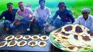 'MUTTON KARI DOSAI | Madurai Special Street Food | South Indian Kari Dosa Recipe with Mutton Gravy'